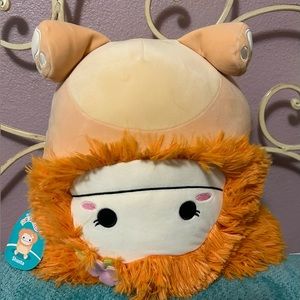 NWT Squishmallows 12” Shasta the Peach Bigfoot with Tropical Flower Plush
